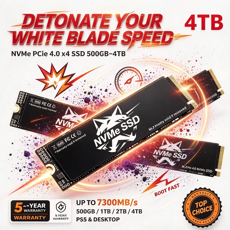 M.2 Nvme 4Tb Pcie 4.0 Ssd - SSD NVMe M.2 interno 2280 PCIe