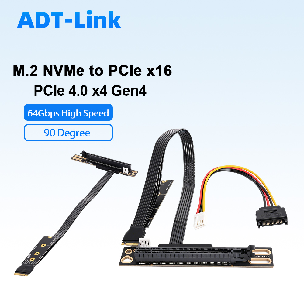 Pcie 4.0 X16 Riser Cable 90 Degree - Cabo Riser M.2 NVMe para PCIe