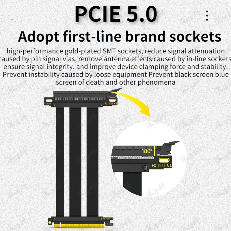 Cabo Riser PCIE 5.0 x16, ideal - Pcie 4.0 X16 Riser Cable 90 Degree avaliação e preço