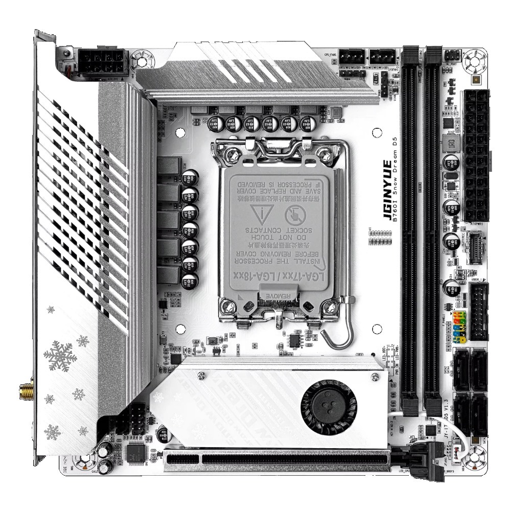 Placa-mãe JGINYUE B760i-Snow D - Lga 1700 Ddr5 Itx Motherboard avaliação e preço