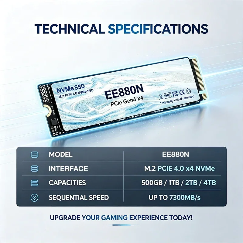 2026 Novo EE880N SSD Interno d - M.2 Nvme 4Tb Pcie 4.0 Ssd avaliação e preço